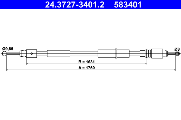 ATE 24.3727-3401.2 Seilzug, Feststellbremse