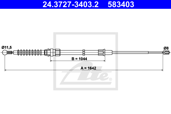 ATE 24.3727-3403.2 Seilzug,...