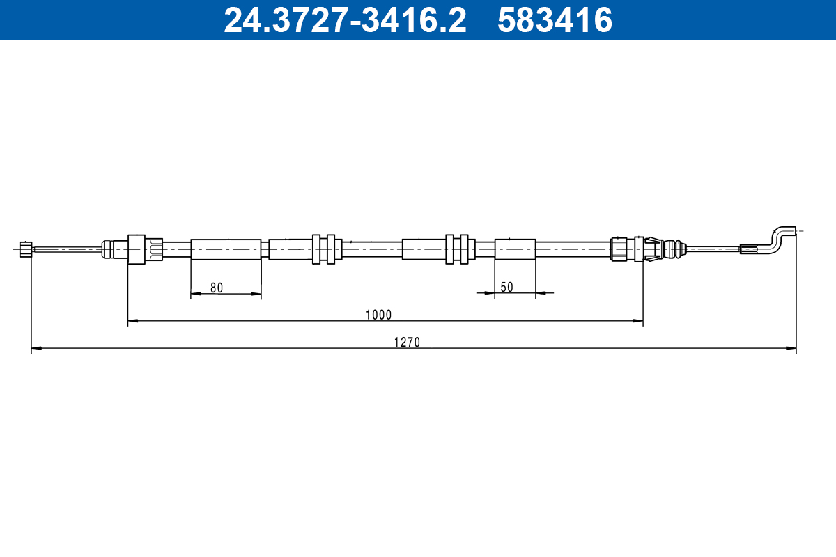 ATE 24.3727-3416.2 Seilzug, Feststellbremse
