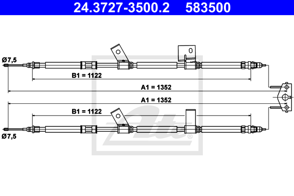 ATE 24.3727-3500.2 Seilzug,...