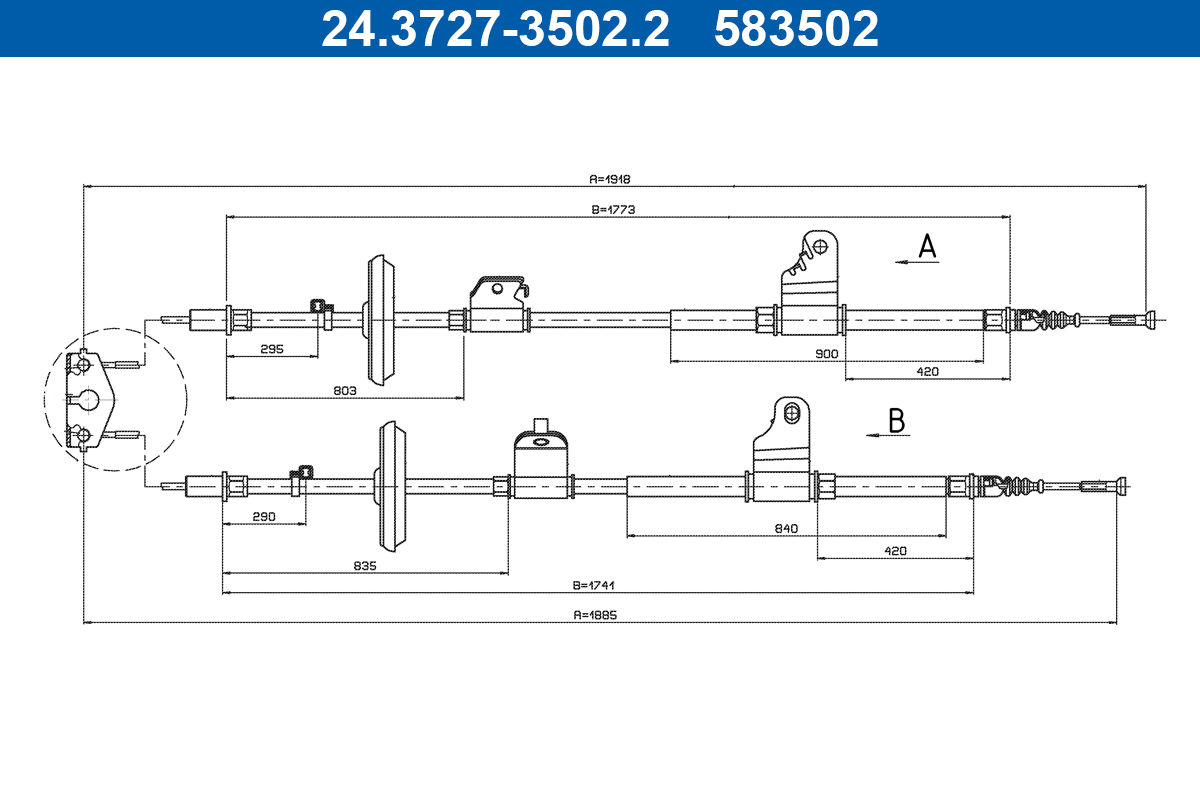 ATE 24.3727-3502.2 Cablu,...