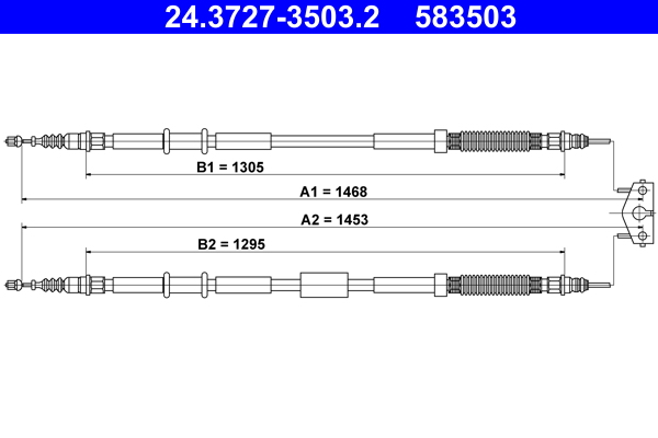 ATE 24.3727-3503.2 Seilzug, Feststellbremse