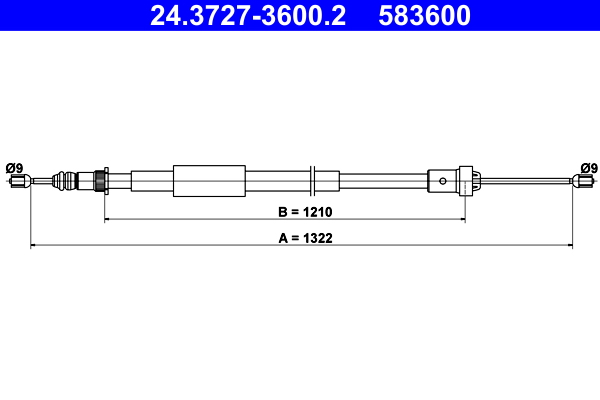 ATE 24.3727-3600.2 Seilzug, Feststellbremse
