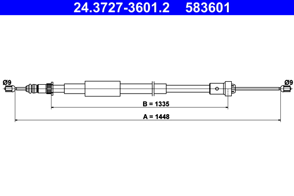 ATE 24.3727-3601.2 Seilzug, Feststellbremse