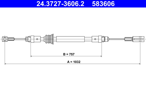 ATE 24.3727-3606.2 Seilzug, Feststellbremse