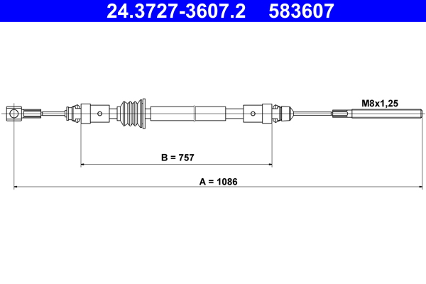 ATE 24.3727-3607.2 Seilzug, Feststellbremse