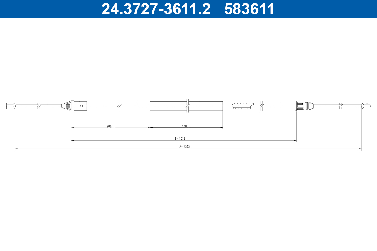 ATE 24.3727-3611.2 Seilzug, Feststellbremse