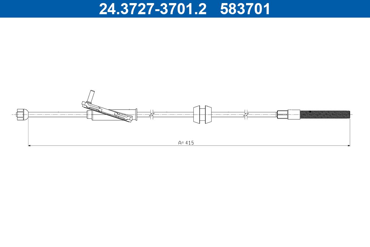 ATE 24.3727-3701.2 Cable Pull, parking brake