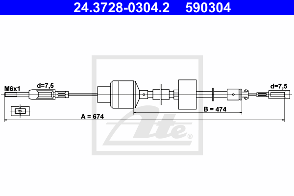 ATE 24.3728-0304.2 Seilzug,...