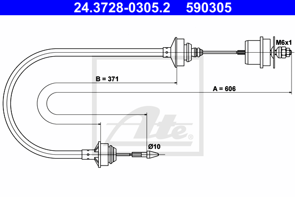 ATE 24.3728-0305.2 Seilzug,...