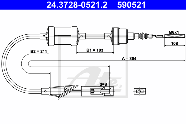 ATE 24.3728-0521.2 Seilzug,...