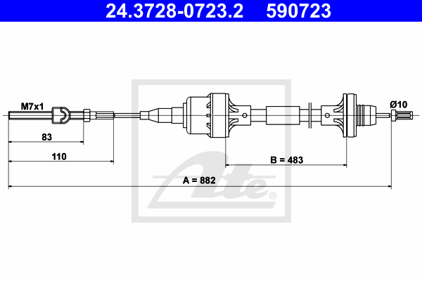 ATE 24.3728-0723.2 Seilzug,...