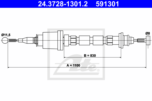 ATE 24.3728-1301.2 Seilzug,...