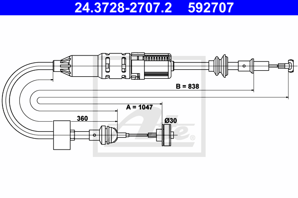 ATE 24.3728-2707.2 Seilzug,...