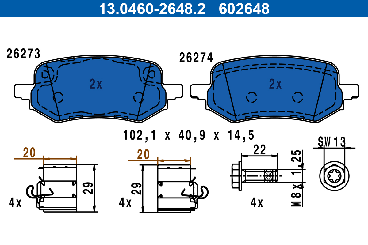 ATE 13.0460-2648.2 комплект...