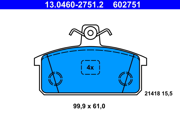 VALEO 301702 FIRST Bremsekloss sett