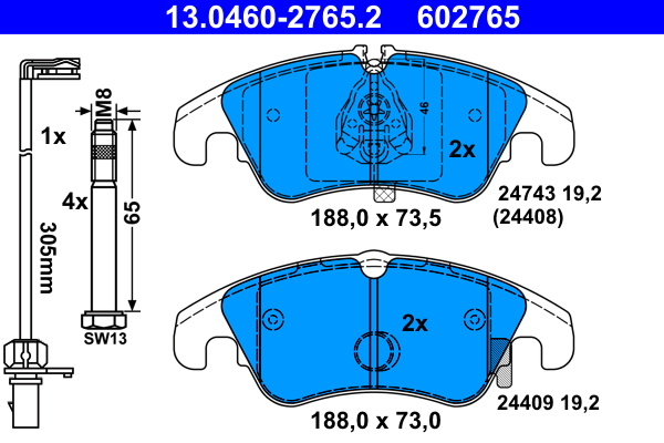 ATE 13.0460-2765.2 set...