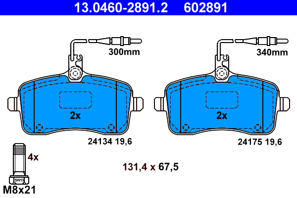 ATE 13.0460-2891.2 set...