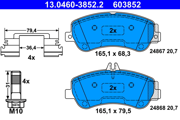 ATE 13.0460-3852.2 set...