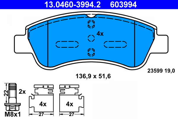 ATE 13.0460-3994.2 комплект...