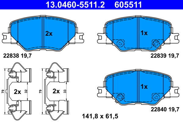 ATE 13.0460-5511.2 set...