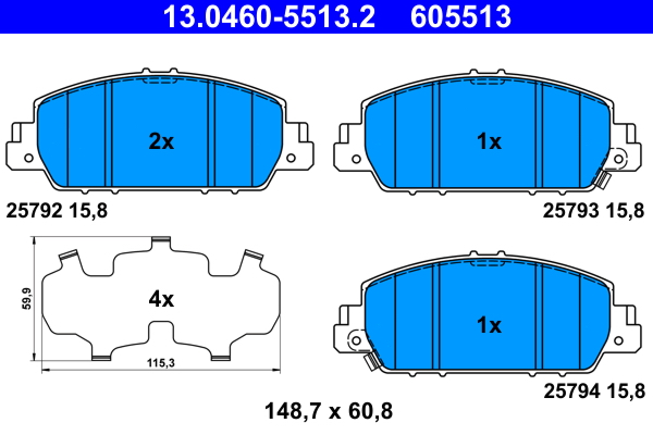 ATE 13.0460-5513.2 set...