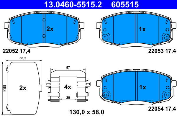 ATE 13.0460-5515.2 set...