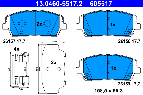 ATE 13.0460-5517.2 set...