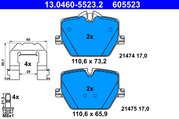 ATE 13.0460-5523.2 set...