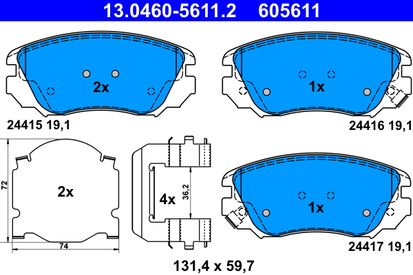 ATE 13.0460-5611.2 set...