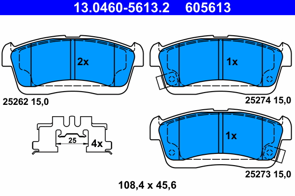 TEXTAR 2518001 Q+ Bremsekloss sett