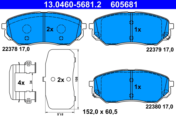 ATE 13.0460-5681.2 set...