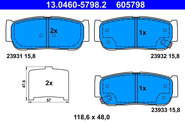BLUE PRINT ADS74219 Bremsekloss sett