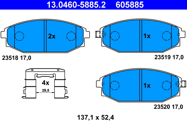 ATE 13.0460-5885.2 комплект...