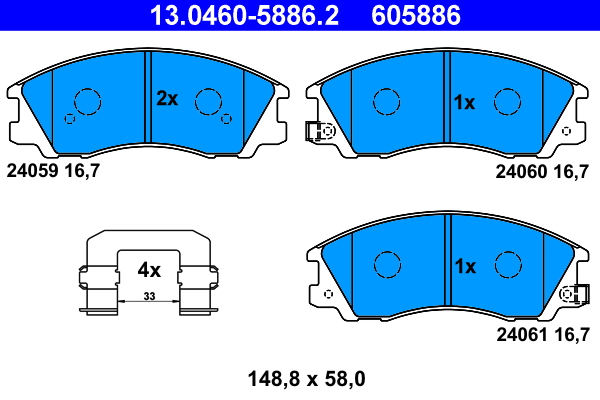 TRW GDB4138 Bremsekloss sett