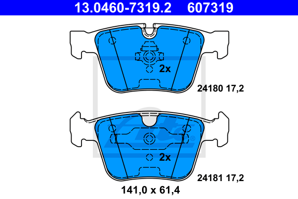 ATE 13.0460-7319.2 Kit pastiglie freno, Freno a disco