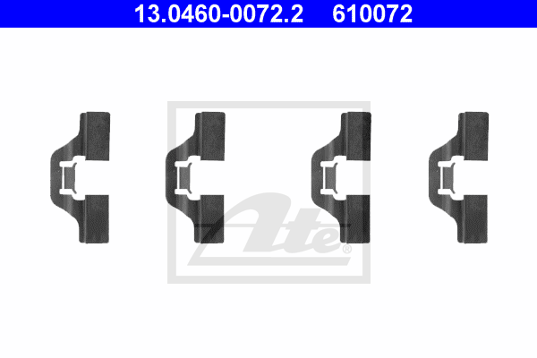 ATE 13.0460-0072.2 Kit accessori, Pastiglia freno