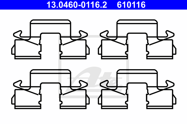 ATE 13.0460-0116.2 Kit accessori, Pastiglia freno-Kit accessori, Pastiglia freno-Ricambi Euro