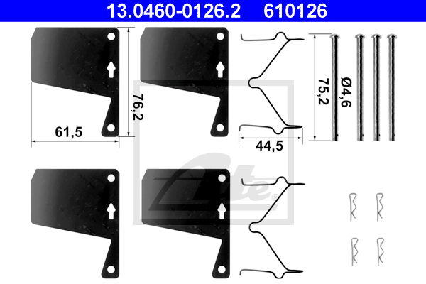 ATE 13.0460-0126.2 Kit accessori, Pastiglia freno-Kit accessori, Pastiglia freno-Ricambi Euro