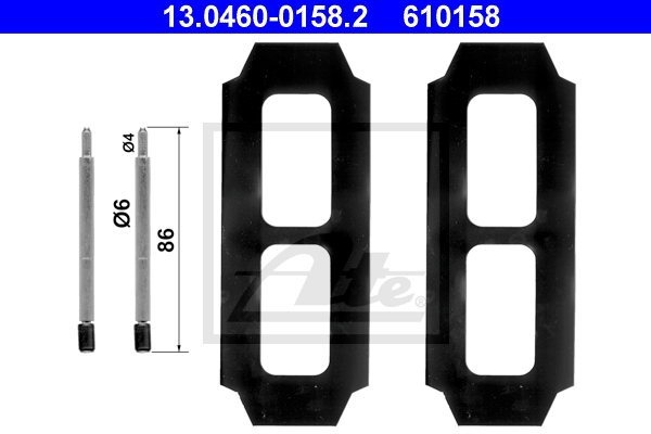 ATE 13.0460-0158.2 Kit accessori, Pastiglia freno-Kit accessori, Pastiglia freno-Ricambi Euro