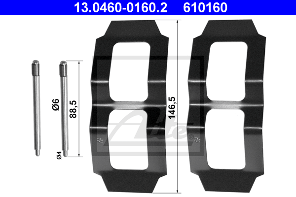 ATE 13.0460-0160.2 Kit accessori, Pastiglia freno