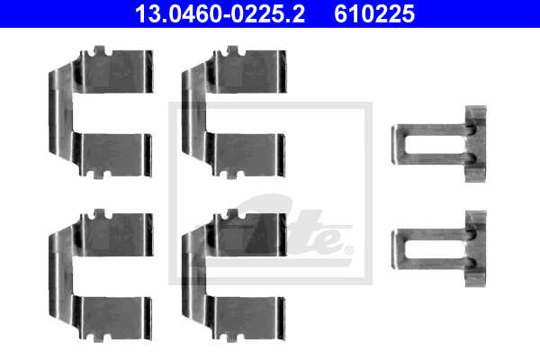 ATE 13.0460-0225.2 Kit accessori, Pastiglia freno-Kit accessori, Pastiglia freno-Ricambi Euro