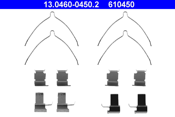 ATE 13.0460-0450.2 Zubehörsatz, Scheibenbremsbelag