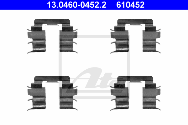 ATE 13.0460-0452.2 Kit accessori, Pastiglia freno-Kit accessori, Pastiglia freno-Ricambi Euro