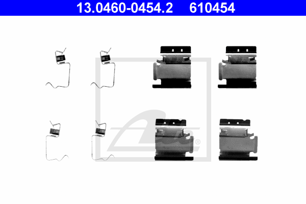 ATE 13.0460-0454.2 Kit accessori, Pastiglia freno