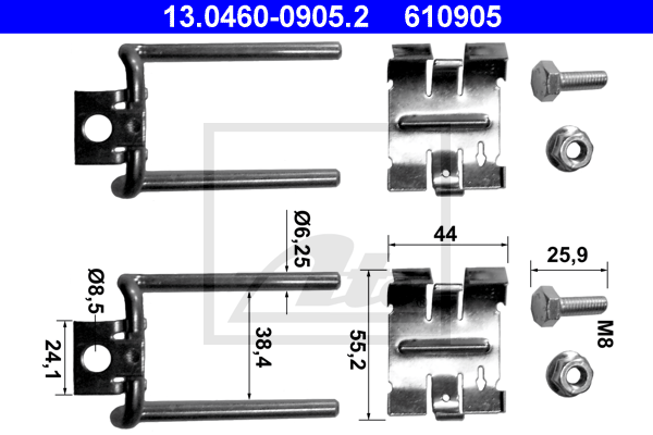 ATE 13.0460-0905.2 Kit accessori, Pastiglia freno-Kit accessori, Pastiglia freno-Ricambi Euro