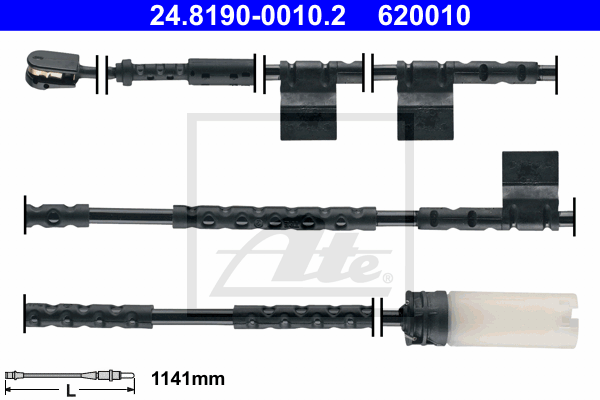 ATE 24.8190-0010.2 Contatto segnalazione, Usura past. freno/mat. d'attrito-Contatto segnalazione, Usura past. freno/mat. d'attrito-Ricambi Euro