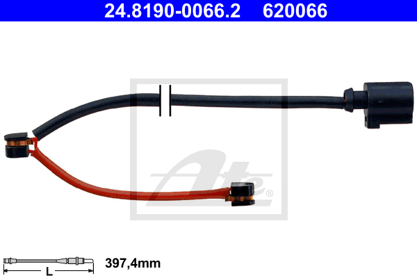 ATE 24.8190-0066.2 Contatto segnalazione, Usura past. freno/mat. d'attrito