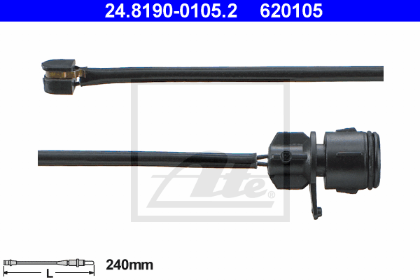 ATE 24.8190-0105.2 Contatto segnalazione, Usura past. freno/mat. d'attrito