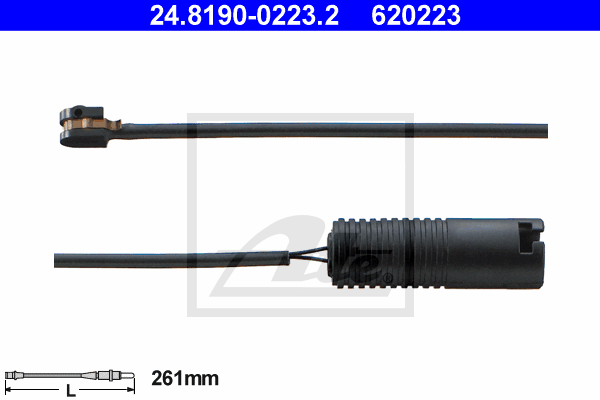 ATE 24.8190-0223.2 Contatto segnalazione, Usura past. freno/mat. d'attrito